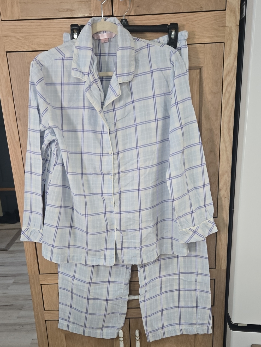 Victoria's Secret Light Blue & Purple Plaid Kids Pajama Set